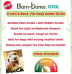SPOT Bam-Bones Dental X-Bone Dog Chew – Bamboo Fiber - Image 2