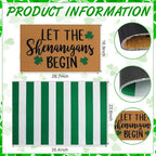 Tinideya 2 Pcs Irish Festival Door Mat Fest Welcome Non Slip Coir Mats - Image 3