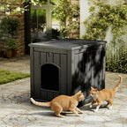 Cat Litter Box Enclosure, Openable Front Door & Raised Floor - Image 9