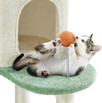 Yaheetech 57.5in Cat Tree Tower, Scratching Posts, 2 Condos and Dangling Balls - Image 5