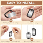 10 Pack Dog Tag Silencers, Dog Tag Protector & Silicone Cover - Image 3