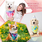150 Pcs Tie Dye Dog Bandanas Bulk Pet Bibs Colorful Triangle Scarf Tie Dye Pet - Image 5