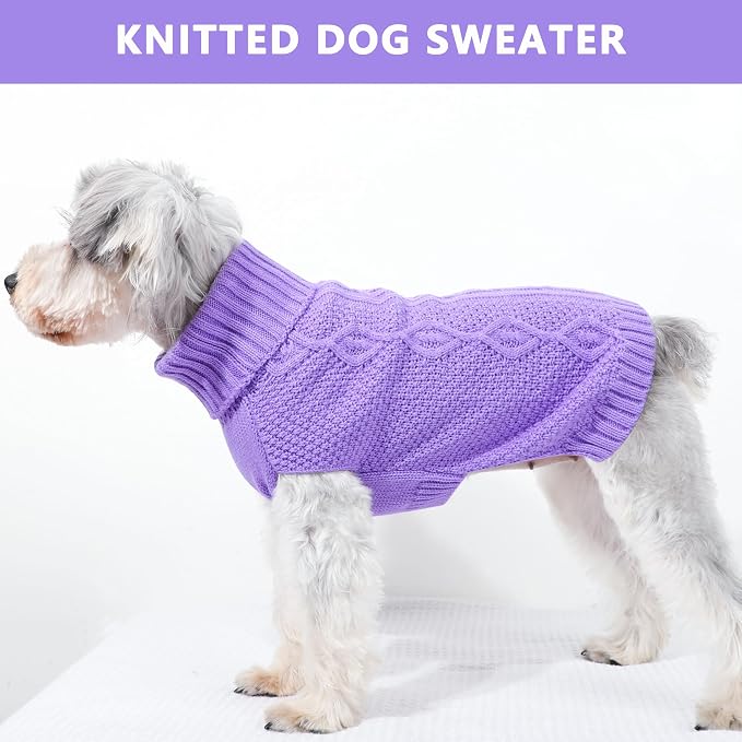 Dog Sweaters for Small Dogs Knit Puppy Sweater Fall Winter Dog Clothes Warm - Image 7