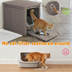 Cat Litter Box Enclosure, Openable Front Door & Raised Floor - Image 8