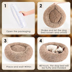 Dogs Bed for Small Dogs, Anti-Anxiety Washable Round Bed - Image 7