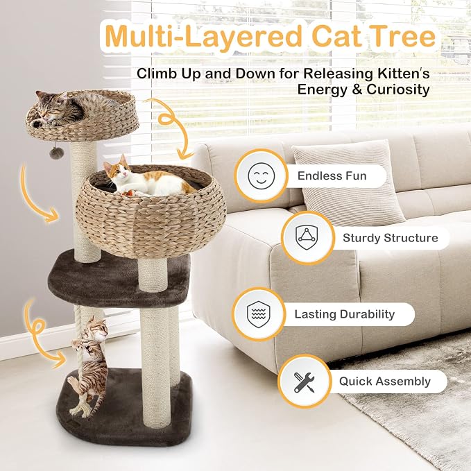 PETSITE 41 Inch Modern Cat Tree - Image 4