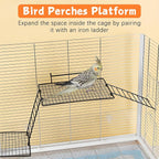 BNOSDM 4 PCS Bird Perches Platform, Stainless Steel Grid Platform - Image 2