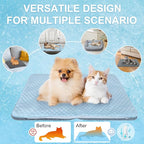 BEAUTYZOO Cooling Mat for Cats & Dogs -20" X 12" Ice Silk Cat Cooling Mat - Image 3