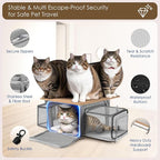 Top and 2 Sides Expandable Cat Carrier 18x13.5x9.5, TSA Airline Approved Dog - Image 5