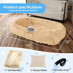 Human Dog Bed for Adults & Pets, Blanket & Strap, Orthopedic Washable Lounger - Image 4