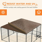 PawHut Outside Dog Kennel, Garden Playpen Fence Crate Enclosure Cage Rotating - Image 4