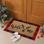 Tinideya 2 Pcs Door Mat Welcome Non Slip Coir Mats Floor Layering Doormats - Image 3