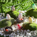 Jetec 30 Pieces Garden Accessories Bird Decorative Figurines Miniature Bird - Image 6