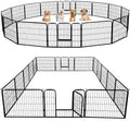Yaheetech Dog Playpen Outdoor, 24 inch 16 Panels Dog Pen Indoor Heavy Duty by Yaheetech