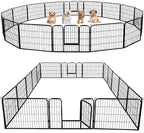 Yaheetech Dog Playpen Outdoor, 24 inch 16 Panels Dog Pen Indoor Heavy Duty by Yaheetech