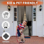 Fiberglass Magnetic Screen Door Fit Door Size 38 x 82 in- Heavy Duty Fiberglass - Image 4