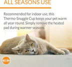 K&H Pet Products Heated Cat Bed Indoor, Thermo-Snuggle Cup Bomber Soft Heated - Image 9