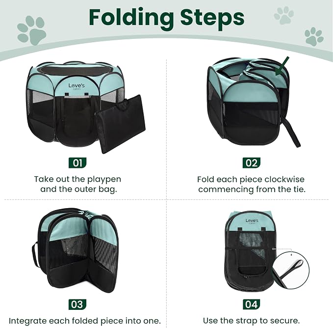 Love's cabin Pet Puppy Dog Playpen, Medium Dog Tent Crates Cage Indoor/Outdoor - Image 8