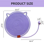 Cat Scratcher Mat, Natural Cotton Rope Cat Scratching Pad, 16.9'' Round Cat - Image 2