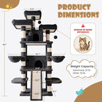 SHA CERLIN 81 Inches Extra Large Cat Tree - Image 7