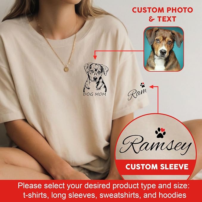 Custom Dog Mom Shirt Gifts for Women, Mother's Day Hoodie, Custom Shirt - Image 2