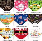 Weewooday 9 Pcs Holiday Dog Bandanas St' Patrick's Day Easter Bandanas Birthday - Image 3