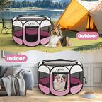 Pink Puppy Playpen for Large Dog Cat, Dog Tent Crates Cage Indoor/Outdoor - Image 3
