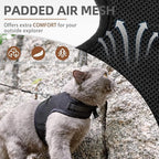 PUPTECK Soft Mesh Cat Vest Harness and Leash Set Puppy Padded Pet Harnesses - Image 2