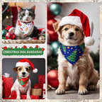 Abbylike 50 Pieces Christmas Dog Bandanas Bulk Xmas Bandanas - Image 6