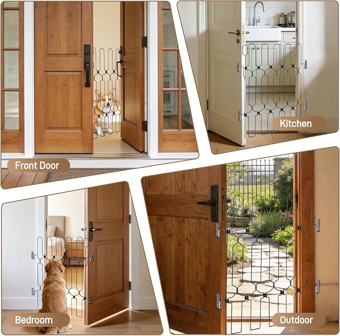 Retractable Dog Gate for Front Door 35.4" Wide 30.7" Tall Automatic Retractable - Image 5