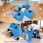 Interactive Cat Tunnel Mat for Indoor Cats, 4-Way Felt Cat Cave - Image 3