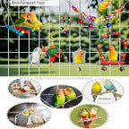 8 Pcs Parakeet Cockatiel Bird Toys, Parrots Cage Accessories Swing Wooden Perch - Image 3