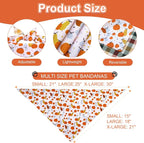 Fall Dog Bandanas Large 3PCS, 6 Pattern Thanksgiving Scarf - Image 3