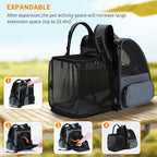 Bubble Cat Backpack Carrier, Expandable Cat Carrier Backpack, Breathable Pet - Image 3