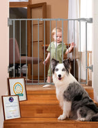 Babelio Baby Gate for Stairs, Kitchen & Doorways, 26-43" W 28" H No Bottom Bar| by BABELIO