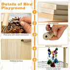 PINVNBY 3 PCS Wooden Small Bird Playground - Image 8
