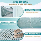 Enclosed Cat Litter Box with Lid Foldable Potty, Drawer Type Extra Large Cover - Image 5