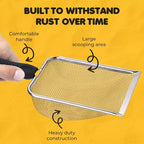 SunGrow Reptile Sand Scoop, Stainless Steel Fine Mesh Net - Image 5