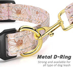 Reflective Dog Collar for Medium Dogs, Cute Flower Theme Adjustable Heavy-Duty - Image 5
