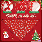 Abbylike 50 Pcs Valentines Day Dog Bandanas Bulk Red and White Polka Dots - Image 3