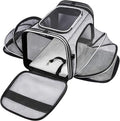 TSA Airline Approved Soft Sided Pet Carrier Top Loading 4 Side Expandable Large by MASKEYON