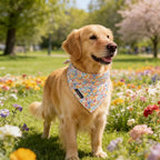 ARING PET Girl Dog Bandana, Spring Summer Daisy Floral Pet Bandana Scarf - Image 5