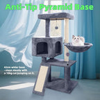 Cat Tree with Cat Condo and Hammock, Cat Tree with Scratching Posts and - Image 7