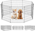 FDW 30 Inch Dog Pen 8 Panel Dog Playpen Indoor Outdoor Metal Puppy Pet Fence by FDW