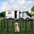 NEWBULIG Dog Playpen 8 Panels 40" Height Foldable Heavy Duty Metal Dog Exercise - Image 2