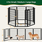 Yaheetech Dog Playpen, 40 inch 8 Panels Dog Pen - Image 9