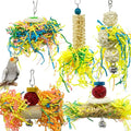 EBaokuup Bird Parrots Shredding Toys Parakeet Chewing Toys Bird Loofah Toys by EBaokuup