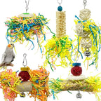 EBaokuup Bird Parrots Shredding Toys Parakeet Chewing Toys Bird Loofah Toys by EBaokuup