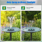 Yzert Solar Fountain Full Glass Panel No Battery, 3.5W Solar Bird Bath Fountains - Image 4