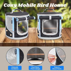 Small to Medium Bird Travel Carrier Cage, Portable Parrot Parakeet Cockatile - Image 4